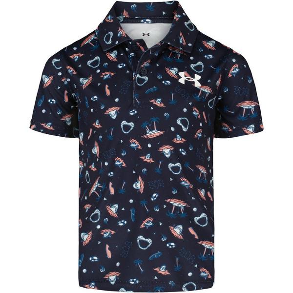 Boys' Under Armour Matchplay Printed Polo Toddler 4T Navy