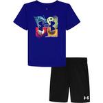 Kids' Under Armour Tech 4 Baller T-Shirt and Shorts Set - Thumbnail 1 of 2