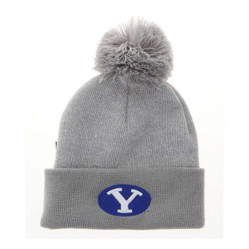 Legacy Athletic Kids' BYU Cougars Pom Cuff Beanie - Primary Image