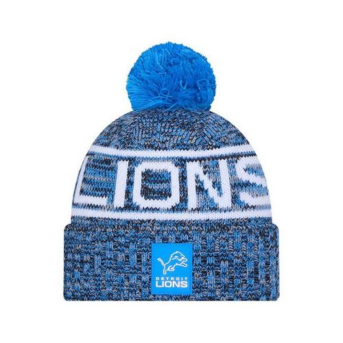 New Era Detroit Lions 2025 Sideline Pom Beanie - Primary Image