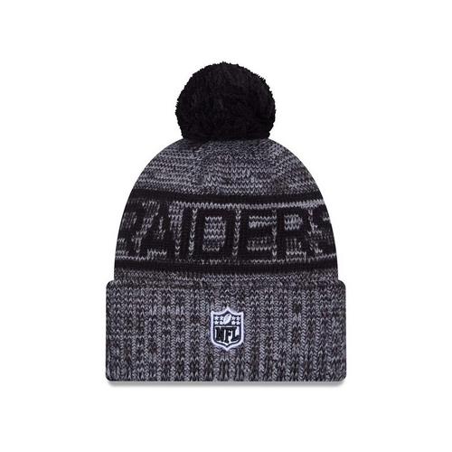 New Era Las Vegas Raiders 2025 Sideline Alternate Pom Beanie - Primary Image