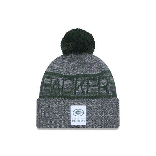 New Era Green Bay Packers 2025 Sideline Alternate Pom Beanie - Primary Image