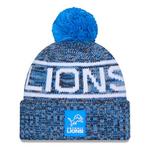 New Era Kids' Detroit Lions 2025 Sideline Cold Weather Pom Beanie - Thumbnail 1 of 3