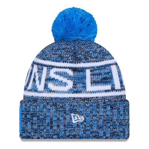 New Era Kids' Detroit Lions 2025 Sideline Cold Weather Pom Beanie - Primary Image