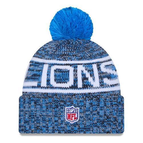 New Era Kids' Detroit Lions 2025 Sideline Cold Weather Pom Beanie - Primary Image
