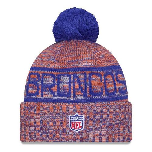 New Era Kids' Denver Broncos 2025 Sideline Cold Weather Pom Beanie - Primary Image