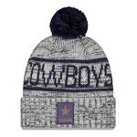 New Era Kids' Dallas Cowboys 2025 Sideline Cold Weather Pom Beanie - Thumbnail 1 of 2
