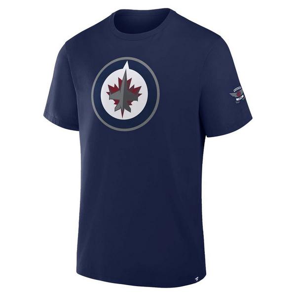 Winnipeg Jets Fanatics Hat Trick T-Shirt Small Navy