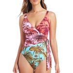 Women's Bleu Rod Beattie White Lotus Surplice Mio One Piece Swimsuit - Thumbnail 1 of 2