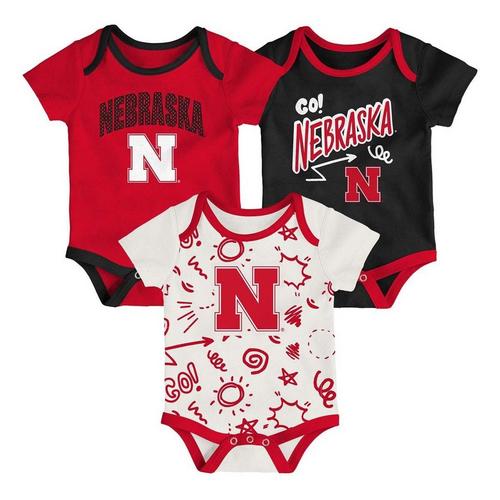 Genuine Stuff Baby Nebraska Cornhuskers All Day Play Onesies - Primary Image