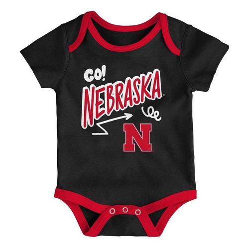 Genuine Stuff Baby Nebraska Cornhuskers All Day Play Onesies - Primary Image