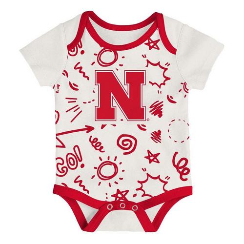 Genuine Stuff Baby Nebraska Cornhuskers All Day Play Onesies - Primary Image