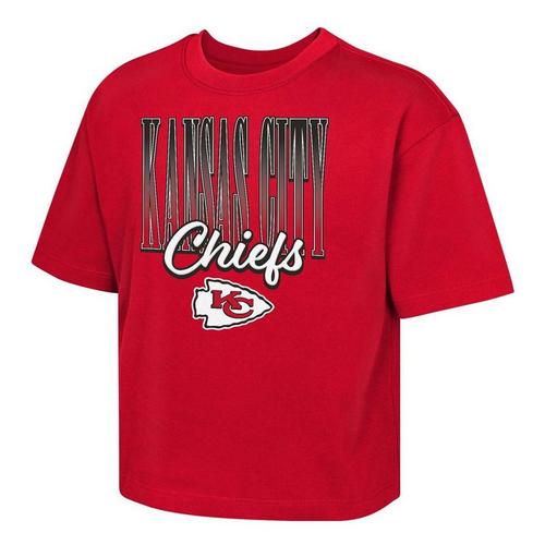 Genuine Stuff Girls' Kansas City Chiefs Big City Boxy T-Shirt - Primary Image