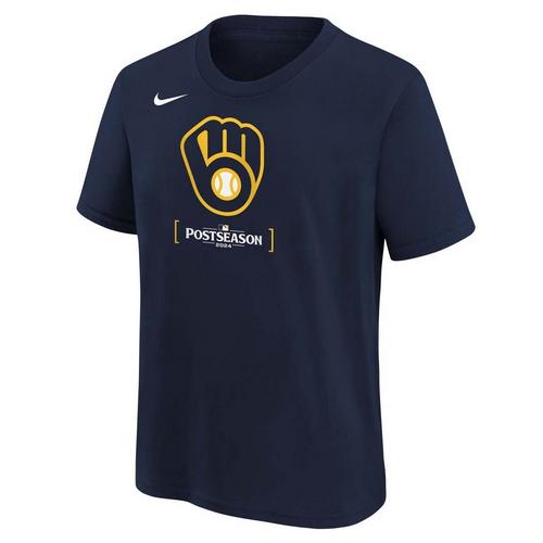Nike Kids' Milwaukee Brewers 2024 Postseason Participant T-Shirt - Primary Image