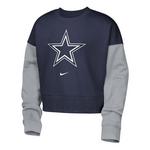 Nike Girls' Dallas Cowboys Rewind Oversize Crewneck - Thumbnail 1 of 3
