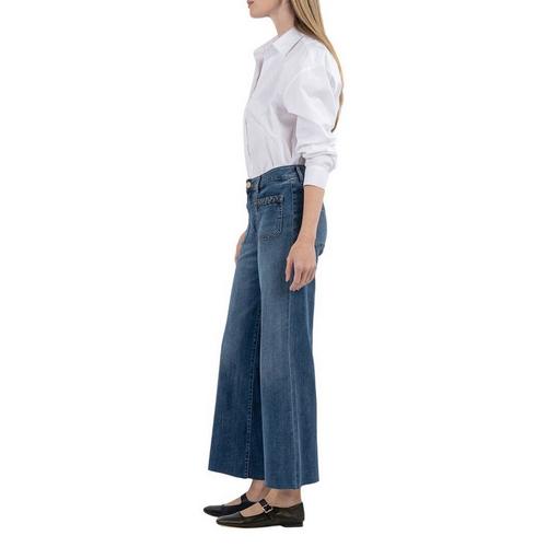 Women's KUT from the Kloth Meg Braided Patch Pocket Wide Leg Jeans - Primary Image