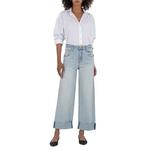 Women's KUT from the Kloth Gwen Roll Up Relaxed Fit Wide Leg Jeans - Thumbnail 1 of 4