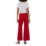 Women's KUT from the Kloth Meg Fab Ab Ruby Red Relaxed Fit Wide Leg Ankle Jeans - Thumbnail 3 of 4
