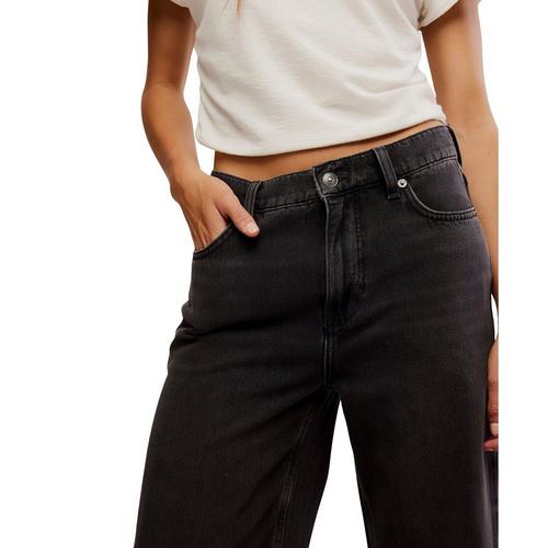Women's Free People We The Free Stride Straight 'n Loose Fit Wide Leg Jeans - Primary Image