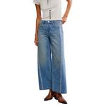 Women's Free People We The Free On The Edge Selvedge Wide Leg Jeans - Thumbnail 2 of 5