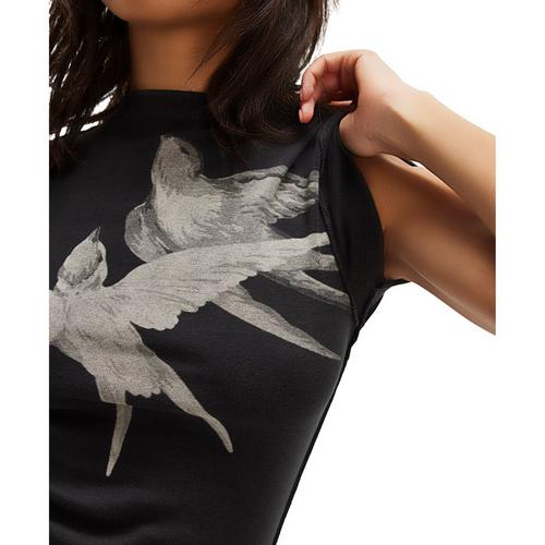 Women's Free People Birds In Flight Mock Neck Shirt - Primary Image