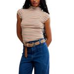 Women's Free People We The Free Lola Striped Mock Neck Shirt - Thumbnail 1 of 4
