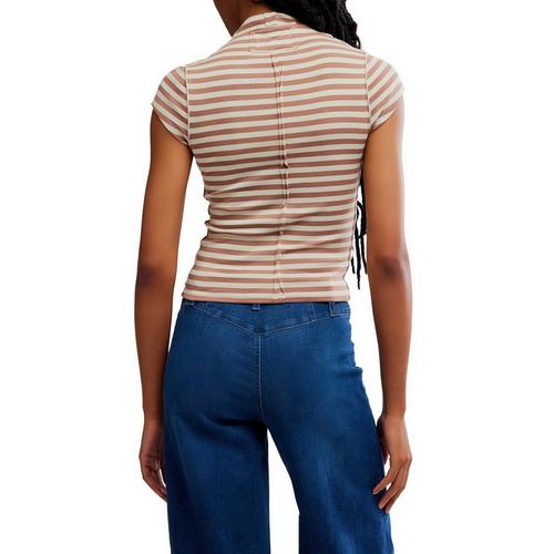 Women's Free People We The Free Lola Striped Mock Neck Shirt - Primary Image
