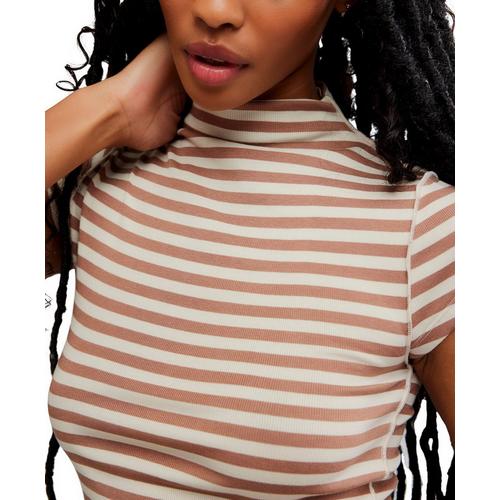 Women's Free People We The Free Lola Striped Mock Neck Shirt - Primary Image