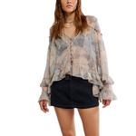 Women's Free People Day Dreaming Long Sleeve V-Neck Blouse - Thumbnail 1 of 4