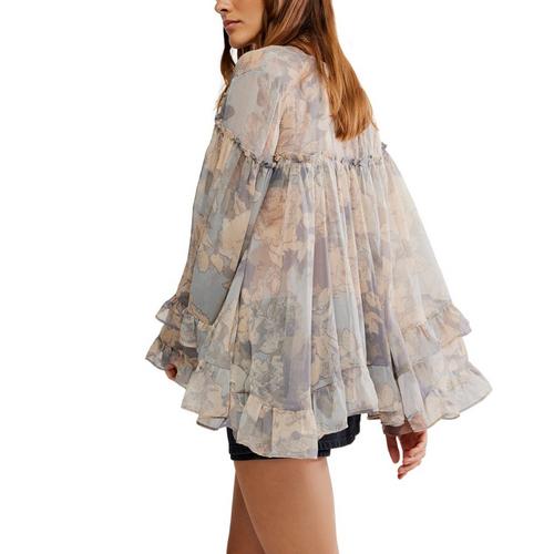 Women's Free People Day Dreaming Long Sleeve V-Neck Blouse - Primary Image