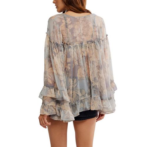 Women's Free People Day Dreaming Long Sleeve V-Neck Blouse - Primary Image