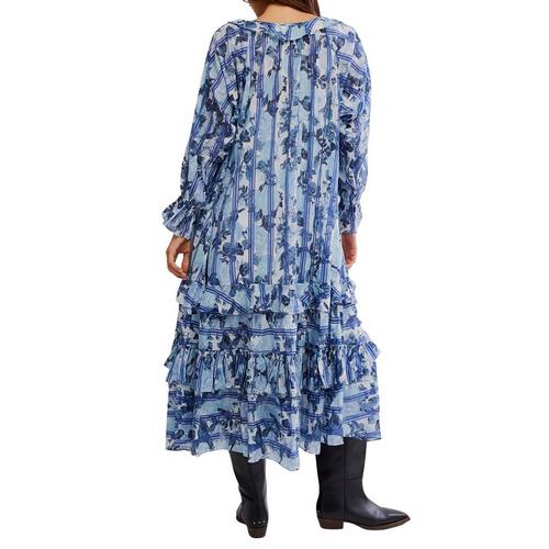 Women's Free People Garden Wonders Long Sleeve Maxi Shift Dress - Primary Image