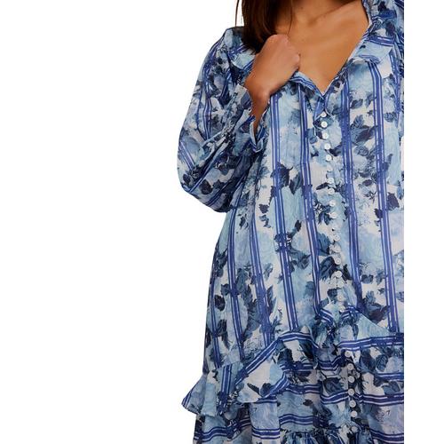 Women's Free People Garden Wonders Long Sleeve Maxi Shift Dress - Primary Image