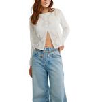 Women's Free People Jae Knit Long Sleeve Button Up Shirt - Thumbnail 1 of 5