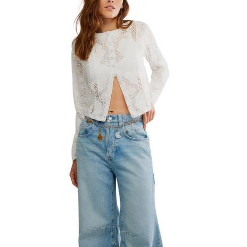 Women's Free People Jae Knit Long Sleeve Button Up Shirt - Primary Image