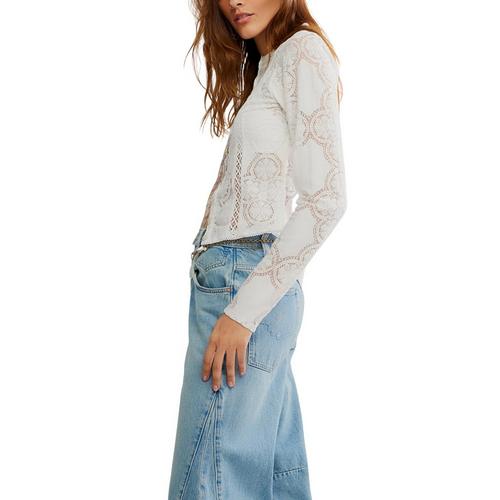 Women's Free People Jae Knit Long Sleeve Button Up Shirt - Primary Image