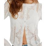Women's Free People Jae Knit Long Sleeve Button Up Shirt - Thumbnail 4 of 5