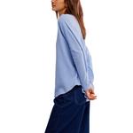 Women's Free People We The Free Latte Blues Solid Thermal Long Sleeve Boat Neck Shirt - Thumbnail 2 of 4