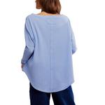 Women's Free People We The Free Latte Blues Solid Thermal Long Sleeve Boat Neck Shirt - Thumbnail 3 of 4