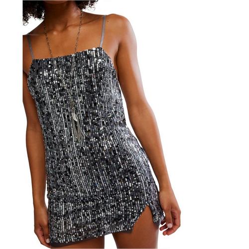 Women's Free People Midnight Kiss Slip Square Neck Dress - Primary Image
