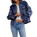 Women's Free People Bandana Jacquard Long Sleeve Shacket - Thumbnail 1 of 5