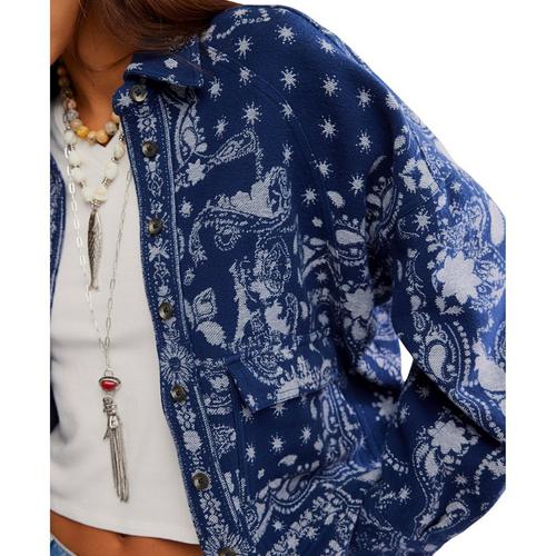 Women's Free People Bandana Jacquard Long Sleeve Shacket - Primary Image