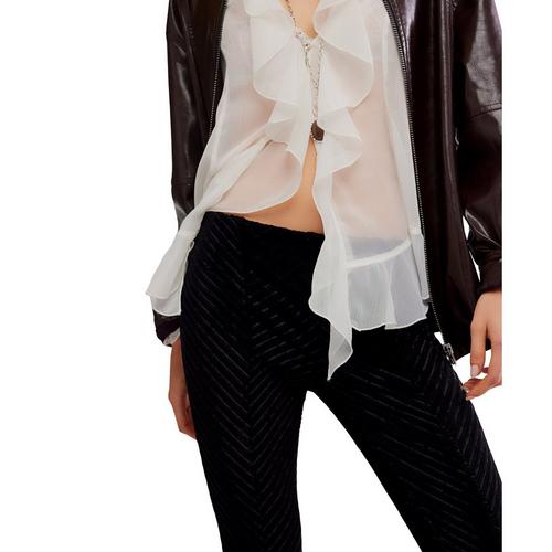 Women's Free People Penny Pull-On Velvet Flared Pants - Primary Image