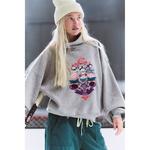 Women's FP Movement On Your Mark Logo Mock Neck Sweatshirt - Thumbnail 3 of 11