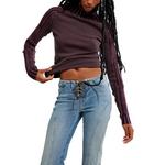 Women's Free People We The Free Breezy Swit Mock Neck Pullover Sweater - Thumbnail 1 of 5