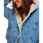 Women's Free People We The Free Asher Cozy Hooded Denim Jacket - Thumbnail 4 of 6
