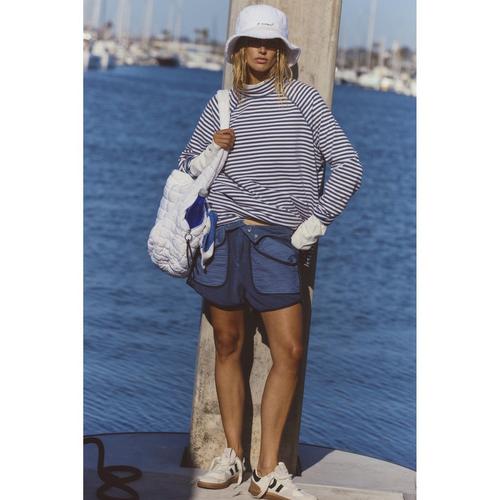 Women's FP Movement Restoration Yarn Dye Stripe Long Sleeve Mock Neck Shirt - Primary Image