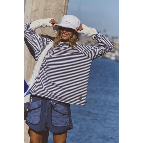 Women's FP Movement Restoration Yarn Dye Stripe Long Sleeve Mock Neck Shirt - Primary Image