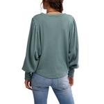 Women's Free People We The Free Quinn Knit Thermal Long Sleeve Henley - Thumbnail 3 of 5