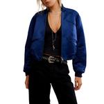 Women's Free People Ellie Satin Bomber Jacket - Thumbnail 1 of 5